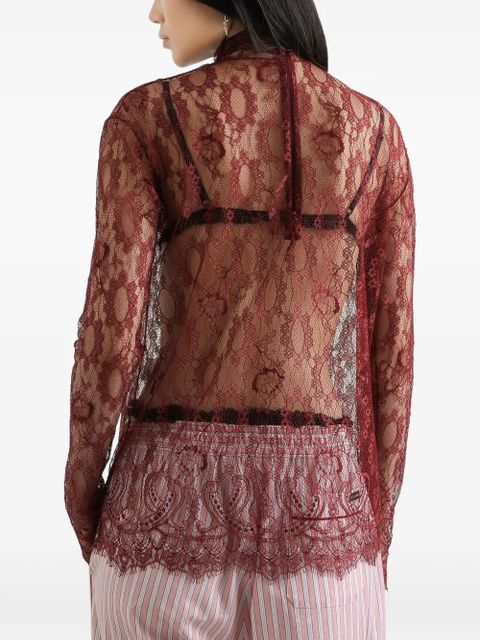 Dolce & Gabbana Chantilly lace top - Red
