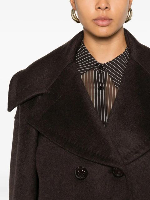 Max Mara buttoned cashmere coat - Brown