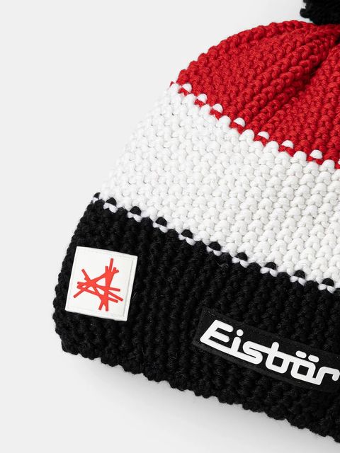 Eisbar czapka z domieszką wełny Star Pompon MÜ SA kolor czerwony E33172 - zdjęcie produktu nr 2