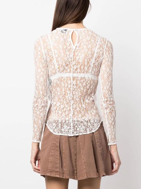 ISABEL MARANT Toyela lace top - White