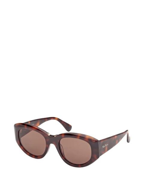 Max Mara Eyewear oval-frame sunglasses - Brown - zdjęcie produktu nr 2