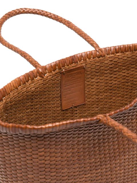 DRAGON DIFFUSION big B Weave woven tote bag - Brown
