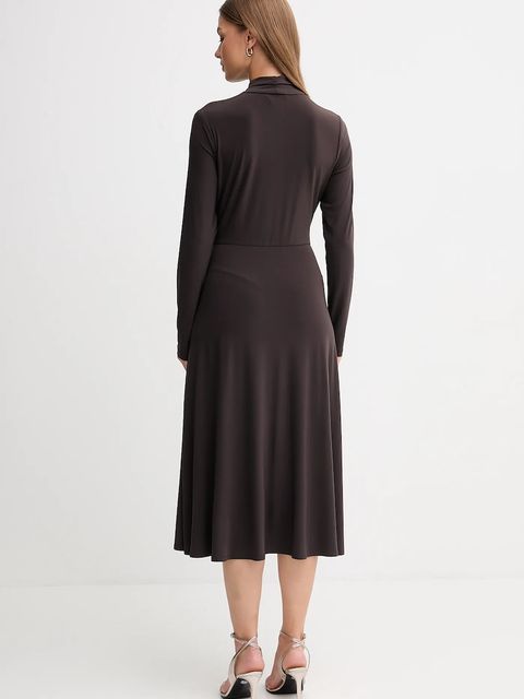 Joseph Ribkoff sukienka kolor brązowy midi rozkloszowana 253235