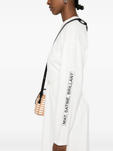 MM6 Maison Margiela numbers-motif long T-shirt - White