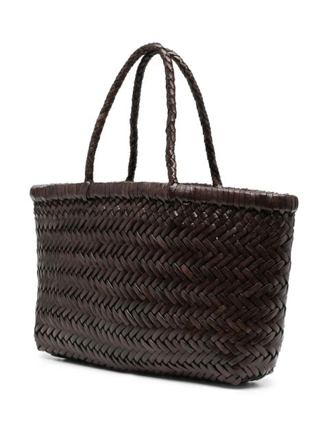 DRAGON DIFFUSION interwoven leather tote bag - Brown