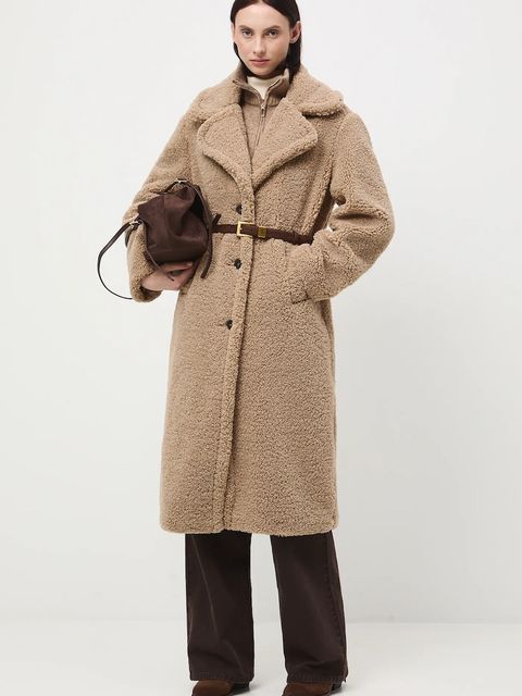 Medicine płaszcz damski kolor brązowy - zdjęcie produktu nr 2