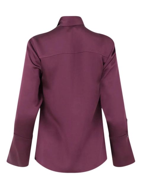 Simkhai Candela pussy-bow satin shirt - Purple - zdjęcie produktu nr 2