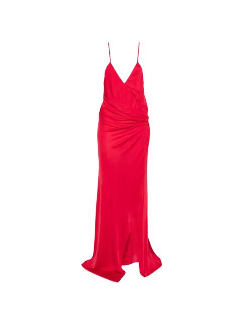 PINKO Vivara V-neck maxi dress - Red - zdjęcie produktu nr 1