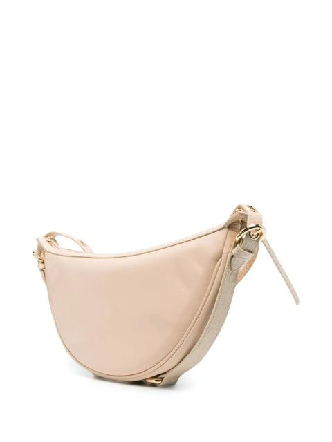 BY FAR Gib crocodile-detail shoulder bag - Neutrals