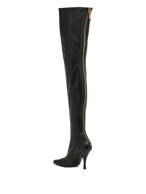 KHAITE 100mm Eva zip-detail over-the-knee boots - Black