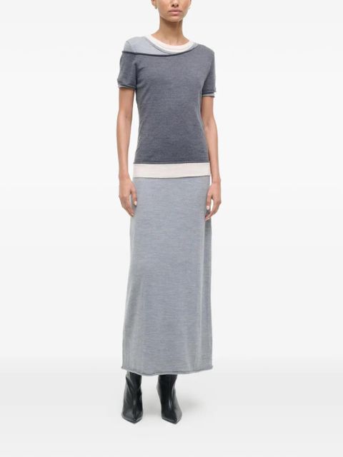 STAUD colour-block midi dress - Grey - zdjęcie produktu nr 1