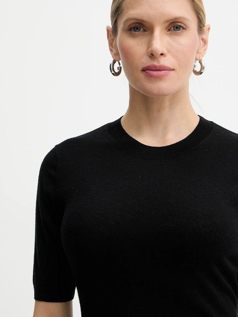 Weekend Max Mara t-shirt wełniany MAREA damski kolor czarny 2615361011600