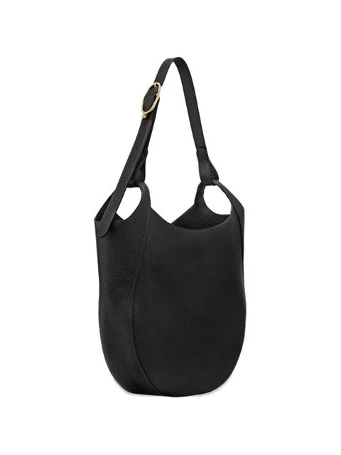 Longchamp curved leather shoulder bag - Black - zdjęcie produktu nr 1