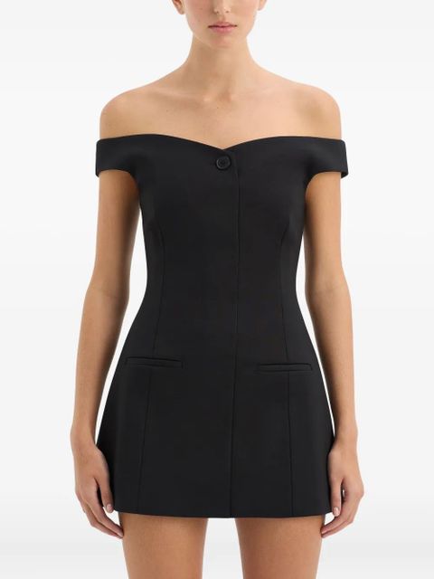 SIR. off-shoulder mini dress - Black