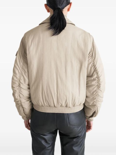 LEMAIRE detachable-collar zip-up puffer jacket - Neutrals