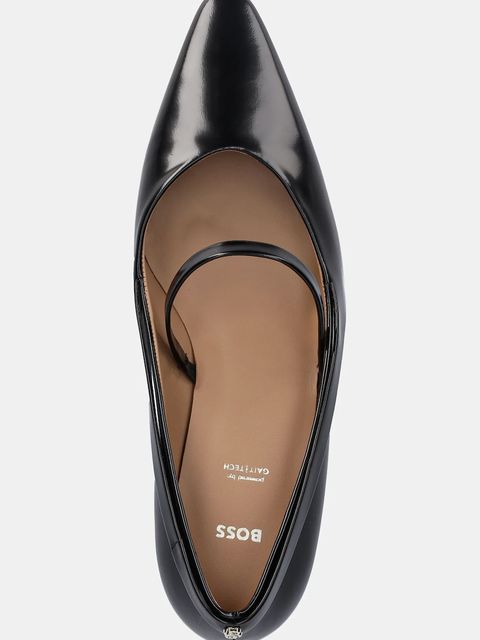 BOSS szpilki skórzane Charlize kolor czarny 50552994