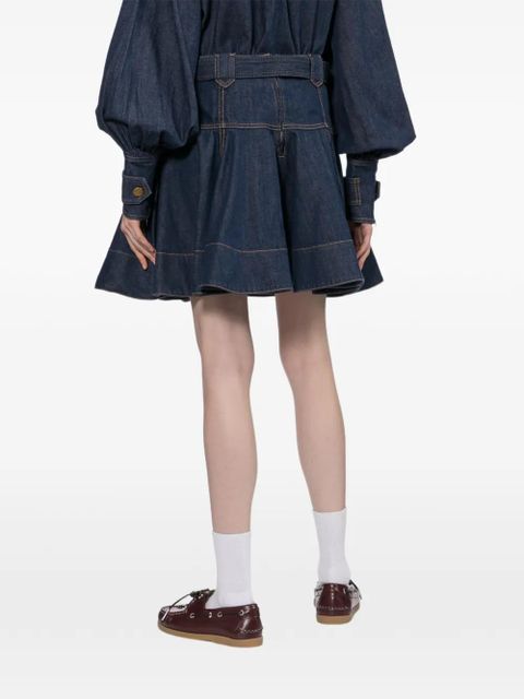 ZIMMERMANN denim mini skirt - Blue