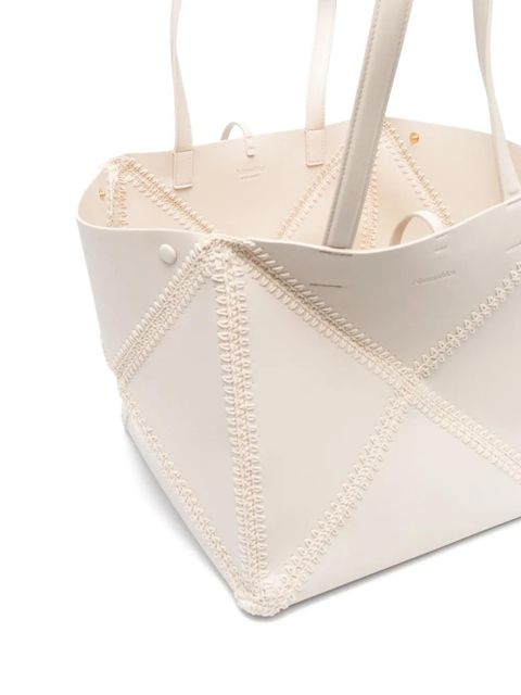 Nanushka The Origami crochet-stitch tote bag - Neutrals