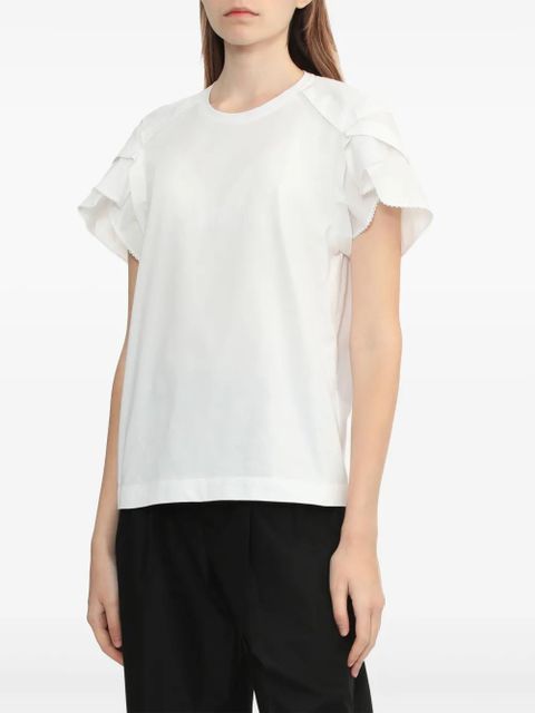 3.1 Phillip Lim draped-detail T-shirt - White - zdjęcie produktu nr 2