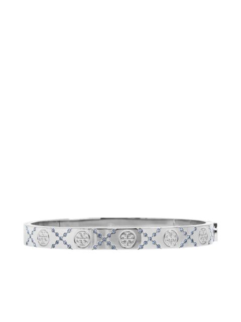 Tory Burch logo-embossed bracelet - Silver