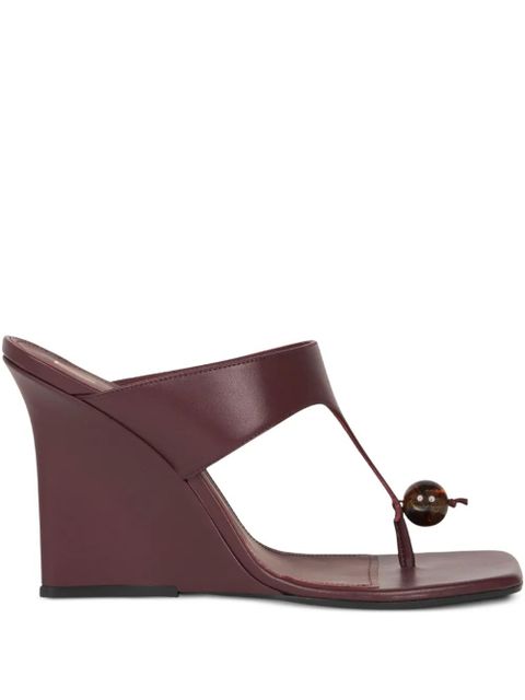 ETRO leather-wedge sandals - Brown - zdjęcie produktu nr 1