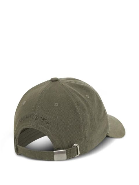 ANINE BING Jeremy logo-embroidered baseball cap - Green - zdjęcie produktu nr 2