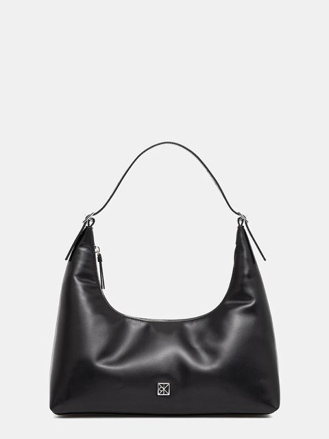 Calvin Klein torebka skórzana kolor czarny LV04F3262G - zdjęcie produktu nr 1