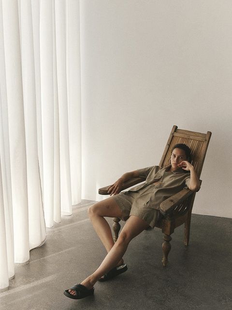 MUUV. koszula z domieszką lnu POCHE - zdjęcie produktu nr 1