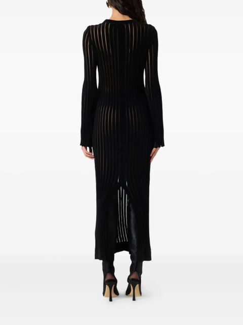 Blumarine ribbed-knit midi dress - Black