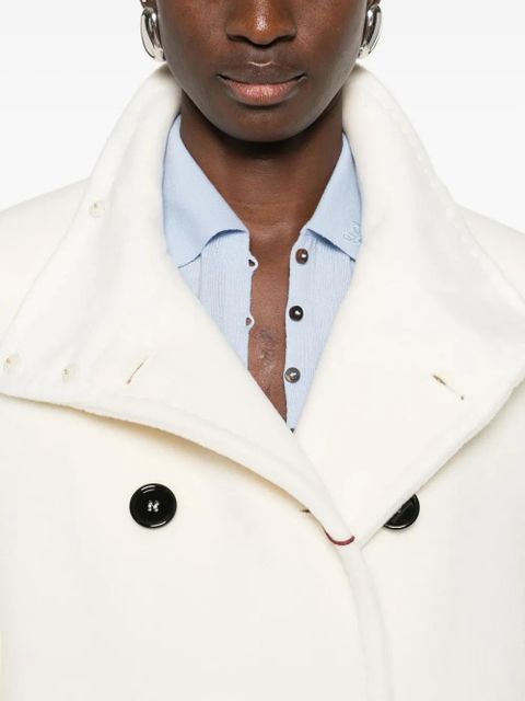 Max Mara button-fastening coat - White