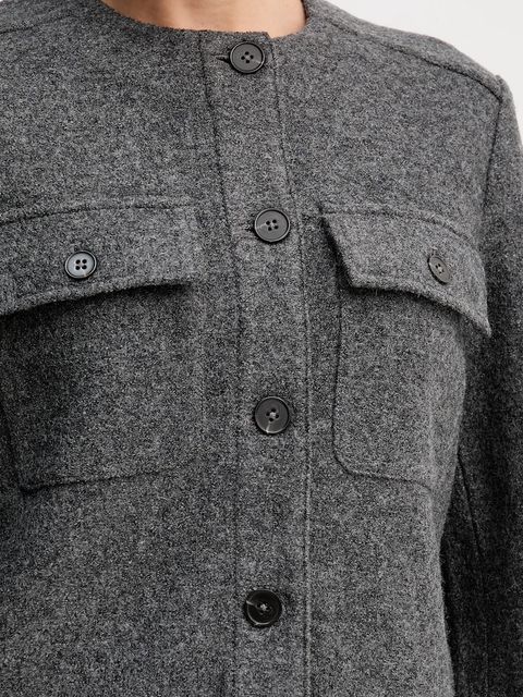 Marc O'Polo kurtka z dodatkiem wełny kolor szary przejściowa 510607774129