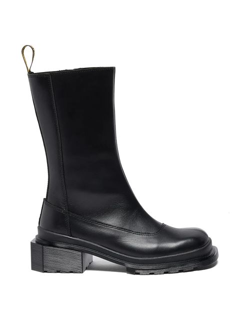 Dr. Martens botki skórzane Maybole Hi damskie kolor czarny na słupku DM41993001 - zdjęcie produktu nr 1