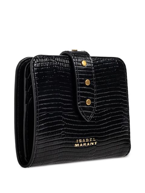ISABEL MARANT logo-plaque wallet - Black