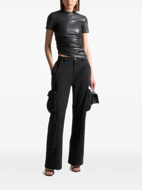Manière De Voir rhinestone cargo trousers - Black - zdjęcie produktu nr 2