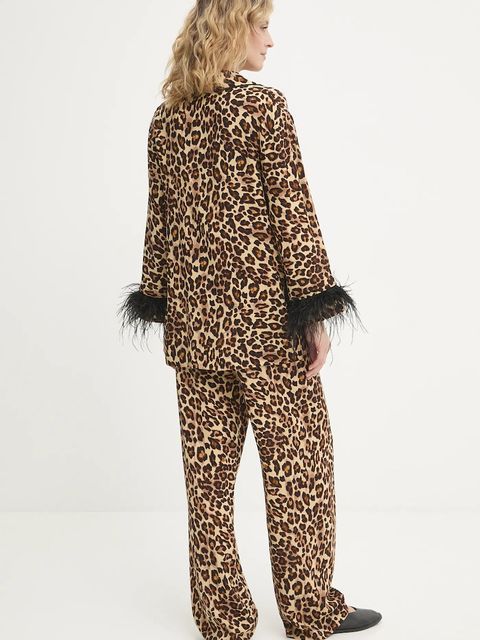 The Sleeper piżama damska kolor brązowy BWSP02A025F