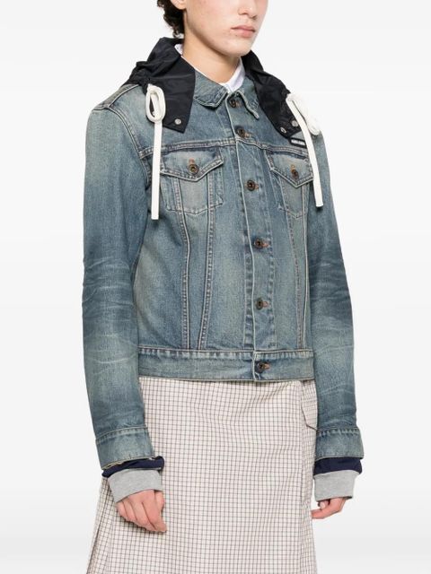 Miu Miu hooded denim jacket - Blue
