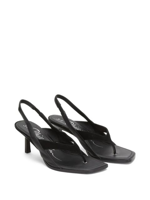 3.1 Phillip Lim 68mm slingback leather sandals - Black - zdjęcie produktu nr 2