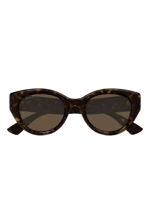 Gucci Eyewear rounded sunglasses - Brown - zdjęcie produktu nr 1