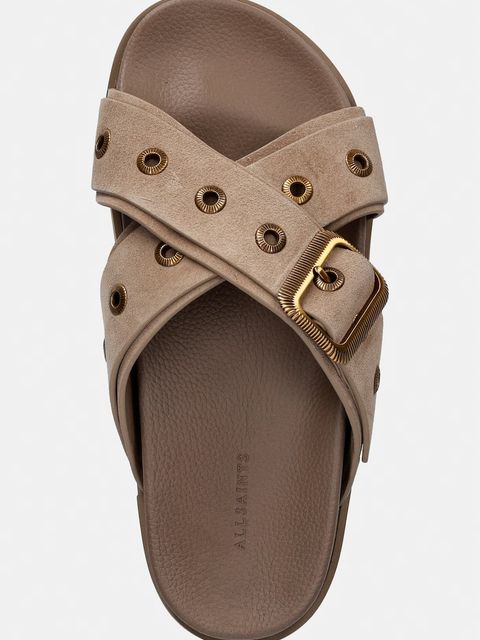 AllSaints klapki skórzane Suki Western Sandal
