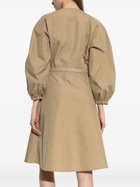 Moncler pleated poplin midi dress - Neutrals