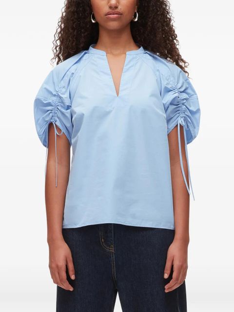 3.1 Phillip Lim drawstring V-neck top - Blue