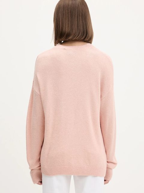 New Era sweter z domieszką wełny damski kolor pomarańczowy lekki 60684501