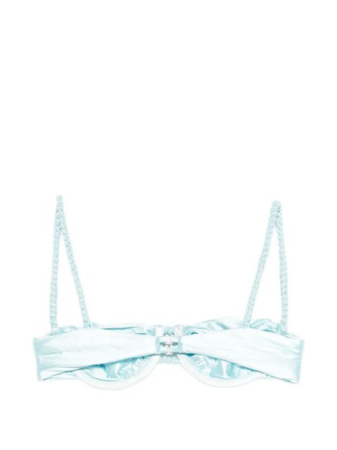 Isa Boulder ruched weave bikini top - Blue - zdjęcie produktu nr 2