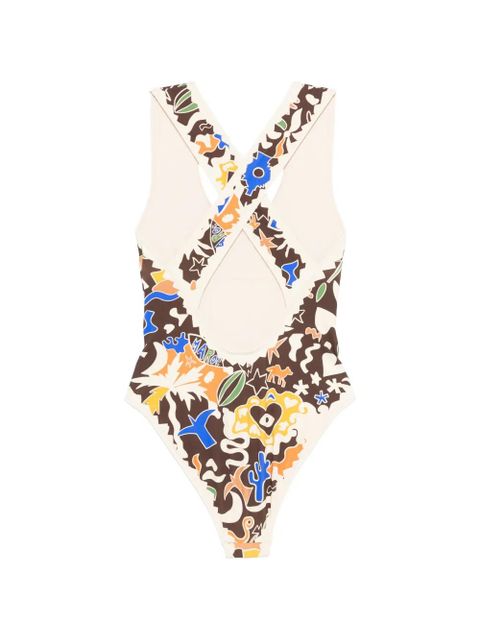 ALEMAIS Maroc criss-cross swimsuit - Brown - zdjęcie produktu nr 2