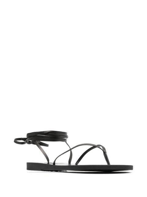 Ancient Greek Sandals Celia flat leather sandals - Black