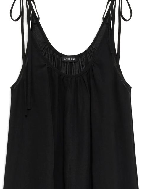 ANINE BING Flora tie-strap midi dress - Black