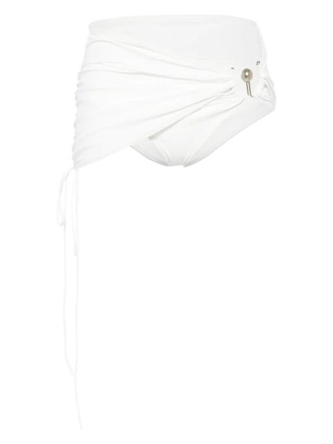 Christopher Esber ruched orbit bikini skirt - White - zdjęcie produktu nr 1