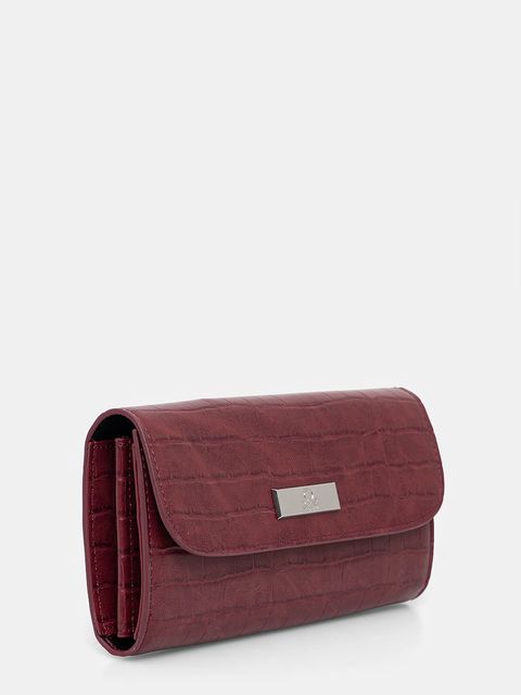 United Colors of Benetton portfel damski kolor bordowy 62Y9DY081 - zdjęcie produktu nr 2