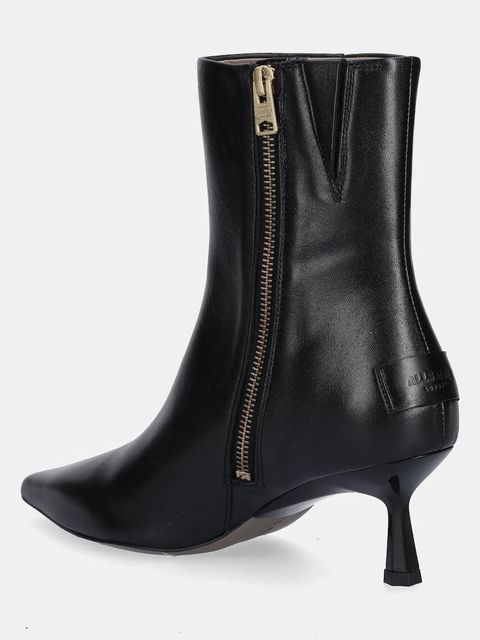 AllSaints botki skórzane Vivian Boot damskie kolor czarny na szpilce W008FD
