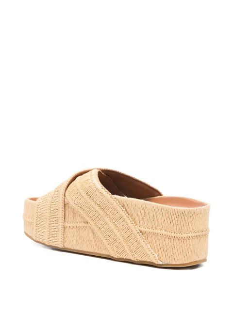 Maje woven crossover mules - Neutrals